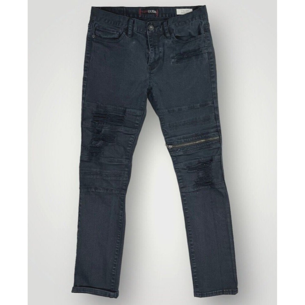 GUESS Jeans Los Angeles Ultra Slim McCrae Fit Distressed Denim Jeans Men's 31x32